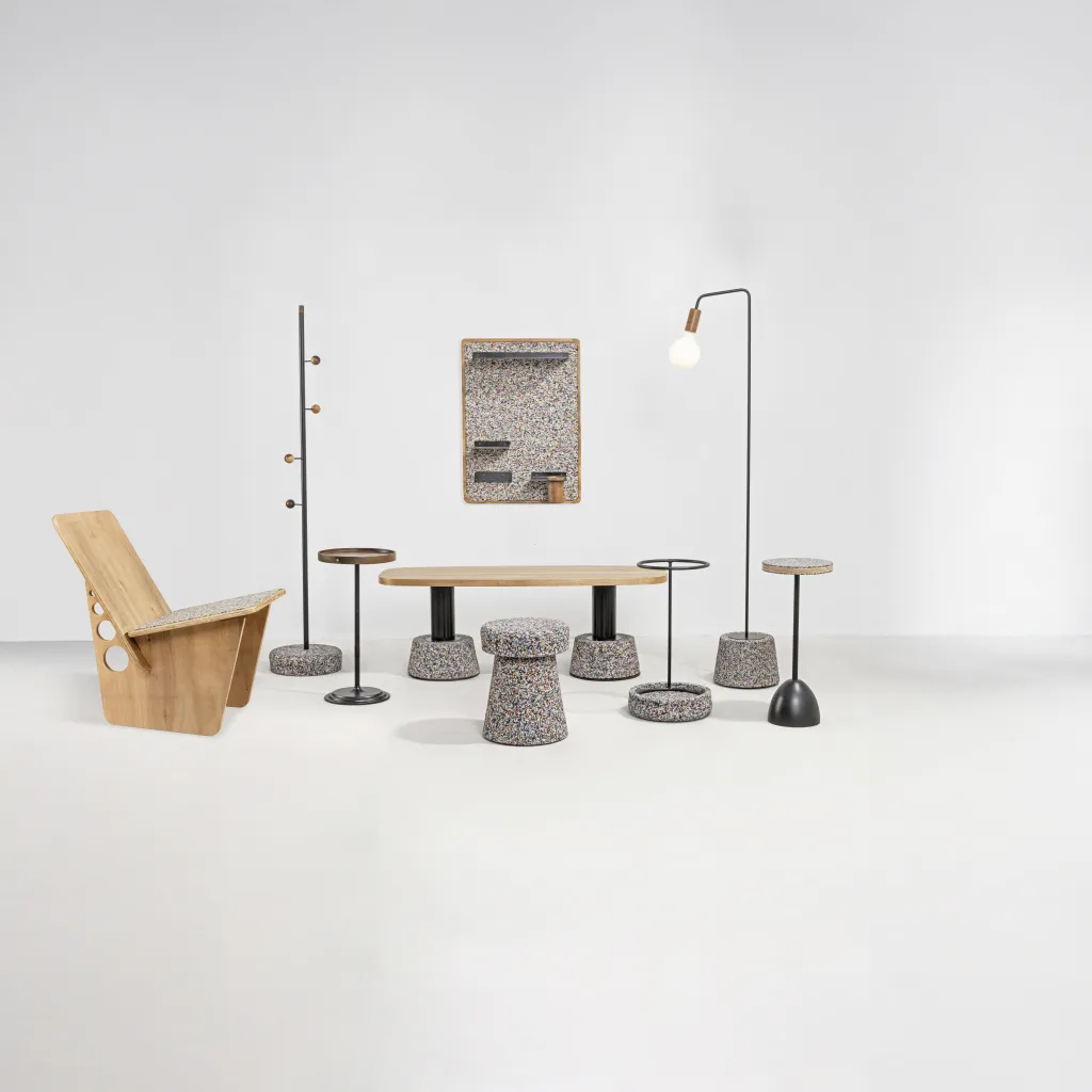 Havaianas recicladas viram móveis sustentáveis da Desmobilia