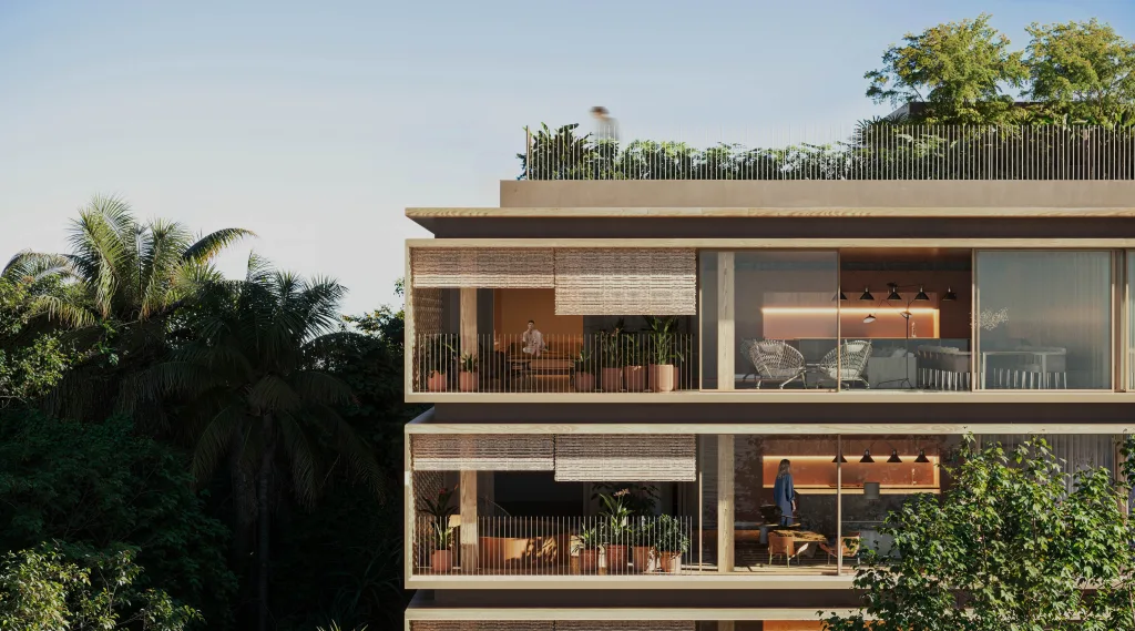 Madeira engenheirada reduz carbono na construção